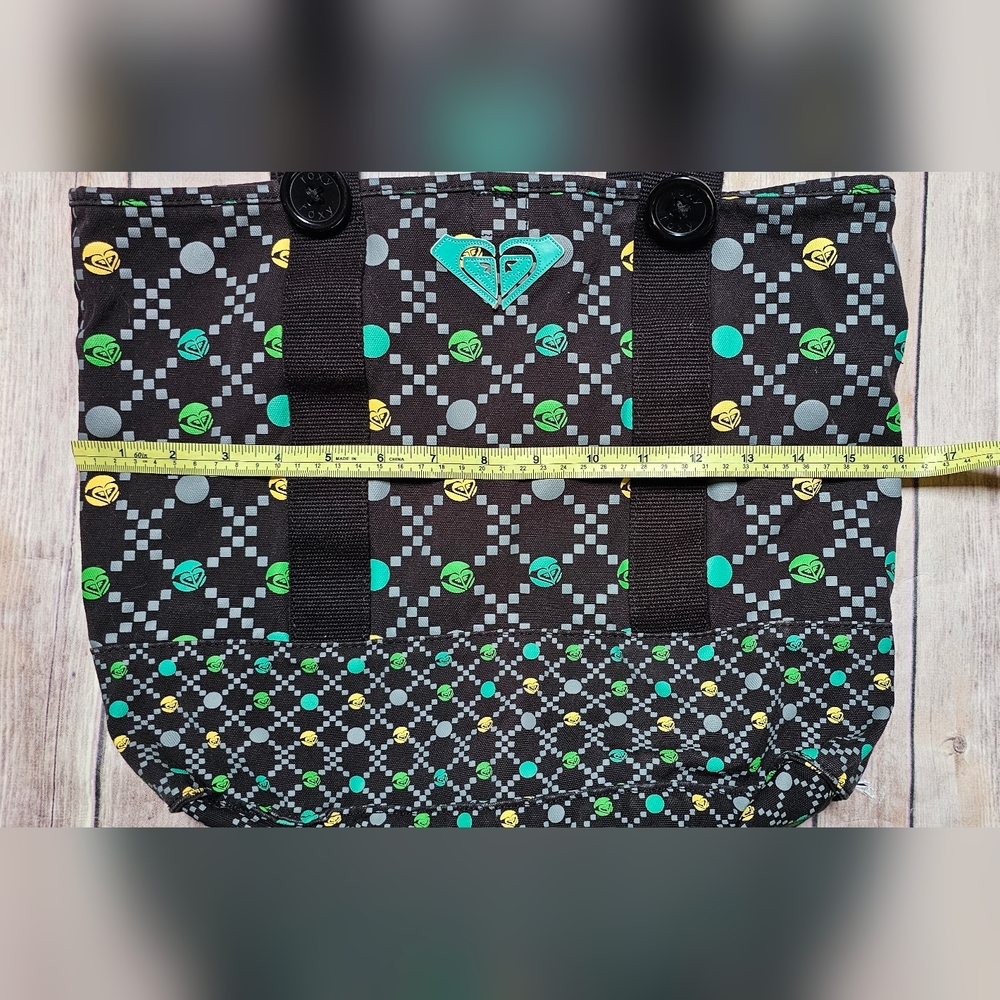 Roxy Black and Green Women's Tote Bag - Picture 5 of 8